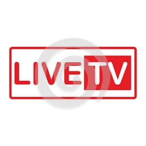 Live tv icon for live broadcast