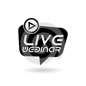 Live webinar icon with shadow