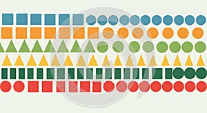 Vibrant Abstract Geometric Shapes Pattern Background