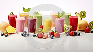 A lively banner illustrating fresh smoothies