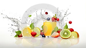 A lively banner illustrating fresh smoothies