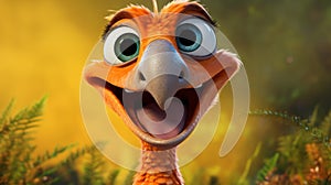 Lively Cartoon Bird With Imax-style Hyper-realistic Features
