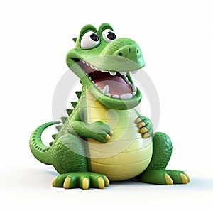 Lively 3d Cartoon Alligator Smiling - Daz3d Style photo