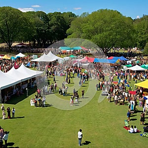 Lively Festival in Green Parkland photo