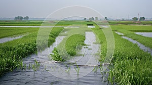 The lively green paddies seem to dance as water flows through the intricate irrigation system bringing life to each photo