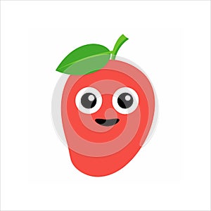 Jazzy Mango cartoon form vector on white background photo