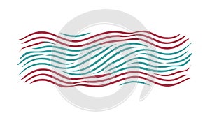 Lively Multi-Colored Wavy Lines Abstract Dynamic Pattern, vector design Generative AI