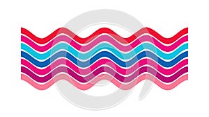 Vibrant Wavy Lines Colorful Abstract Pattern, vector design Generative AI