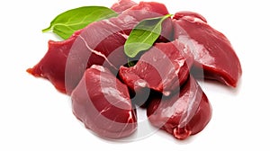 Liver delicacy, smooth slices of goose liver