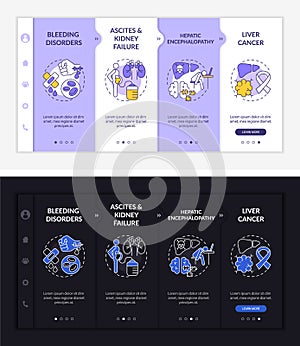 Liver failure onboarding vector template