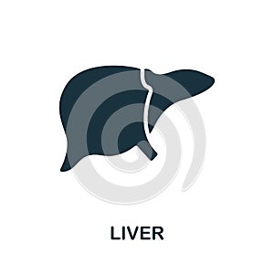 Liver icon. Simple element from internal organs collection. Creative Liver icon for web design, templates, infographics