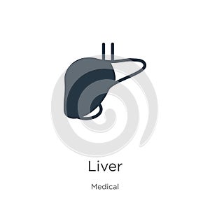 Liver icon vector. Trendy flat liver icon from medical collection isolated on white background. Vector illustration can be used