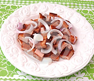 Liver kaese with onions