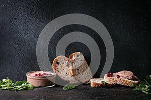 Liver paste with bread