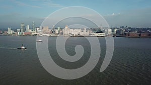 Liverpool aerial View Waterfront UK
