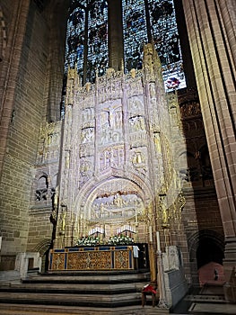 The Liverpool Cathedral interiour, the altar, United Kingdom