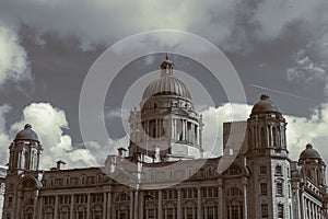 Liverpool City Centre and Waterfront on a beautiful summer morning