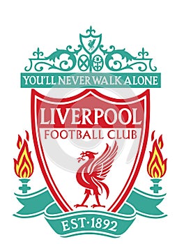 Liverpool city logo editorial illustrative on white background