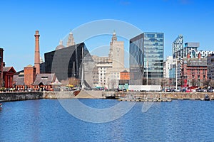 Liverpool city skyline UK