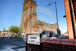 Penny Lane Liverpool UK