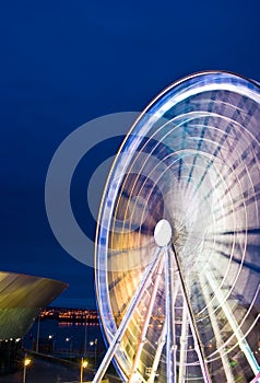 Liverpool ferris wheel in motion