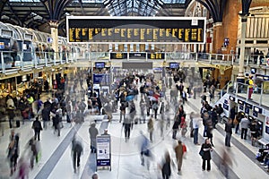 Liverpool Street station at rush hour photo