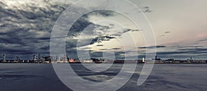 Liverpool Waterfront cloudy evening sunset