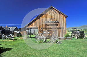 Livery barn in the Ghost Town near Virginia City, MT