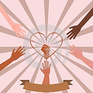 Lives black matter love vector illustration