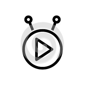 Livestream icon, Vector illustration photo