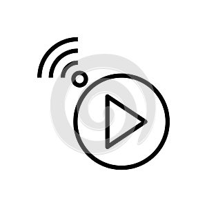 Livestream icon, Vector illustration photo