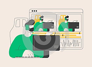 Livestream software abstract concept vector illustration. photo