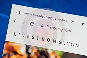 Livestrong.com Web Site. Selective focus.