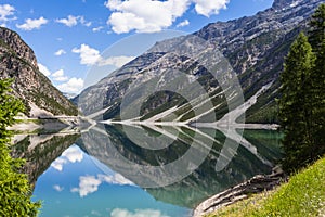 Livigno lake reflection