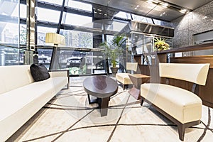Living area inside a modern office