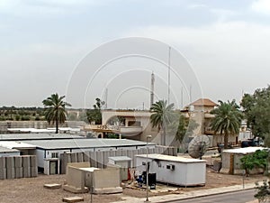 Living area on a military camp in Iraq