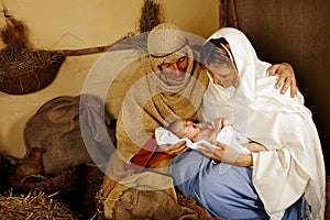 Living christmas nativity scene