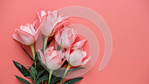 Living coral Pantone color background for Mothers Day