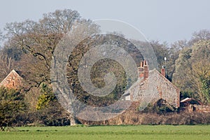 Living in the country. Pebbledashed house in rural Norfolk UK