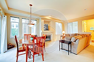 Living and dining room. Open plan