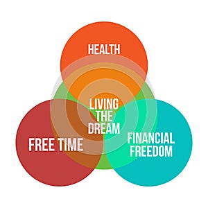 Living the dream infographics diagramm vector