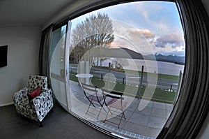 Living room with balcony