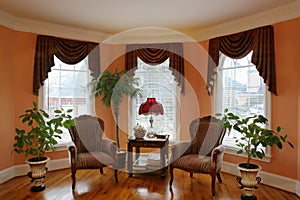 Living Room with Bay Window