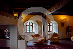 Living Room From Bran Castle, Transylvania, Romania