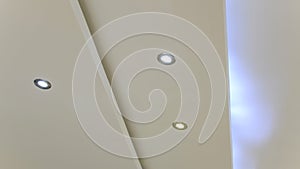 Ceiling halogen spots  and hidden light