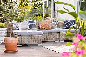 Living room on a deck