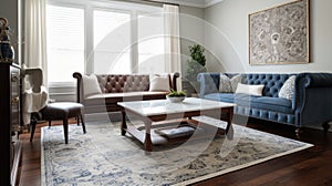 Living room decor, home interior design . Traditional Contemporary style