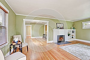 Living room interior design of craftsman house