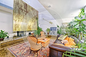 Living room interior in modern house.
