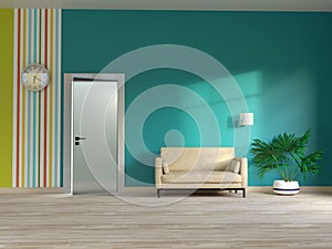 Living room interior template